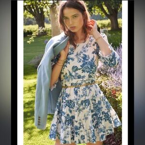 Loveshackfancy Lienzo Mini dress Blue China Print US2